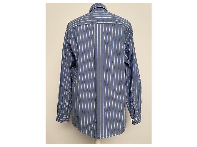 Camisa Zadig & Voltaire TAIS azul denim con rayas blancas algodón Blanco - vista 3