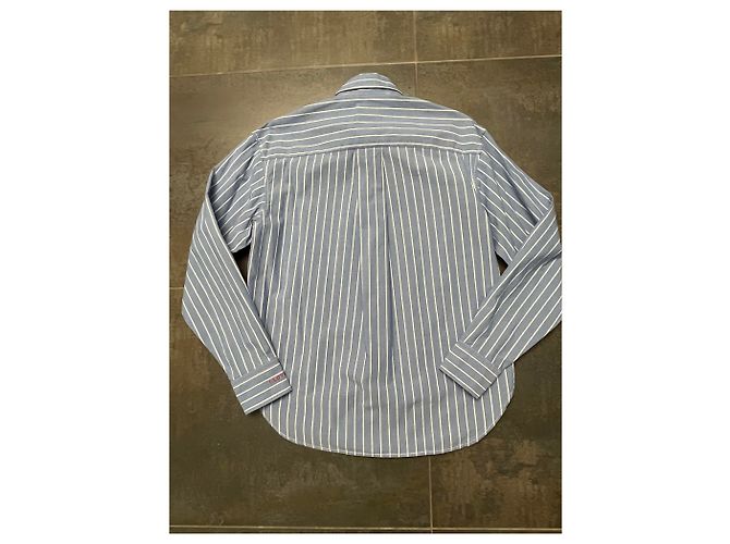 Camisa Zadig & Voltaire TAIS azul denim con rayas blancas algodón Blanco - vista 5