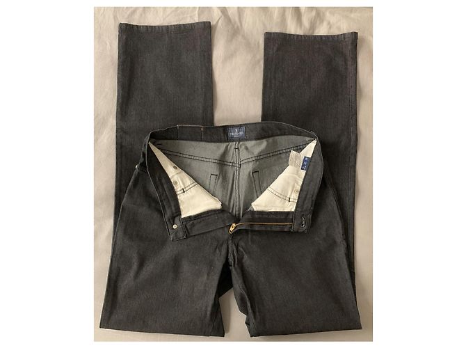 Trussardi Jeans Vaqueros de mezclilla de algodón negros - vista 3