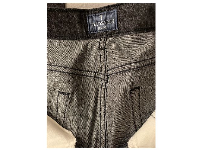 Trussardi Jeans Vaqueros de mezclilla de algodón negros - vista 4