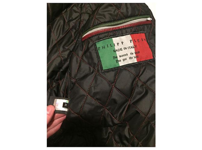 Philipp Plein Lederjacke Schwarz - Ansicht 10