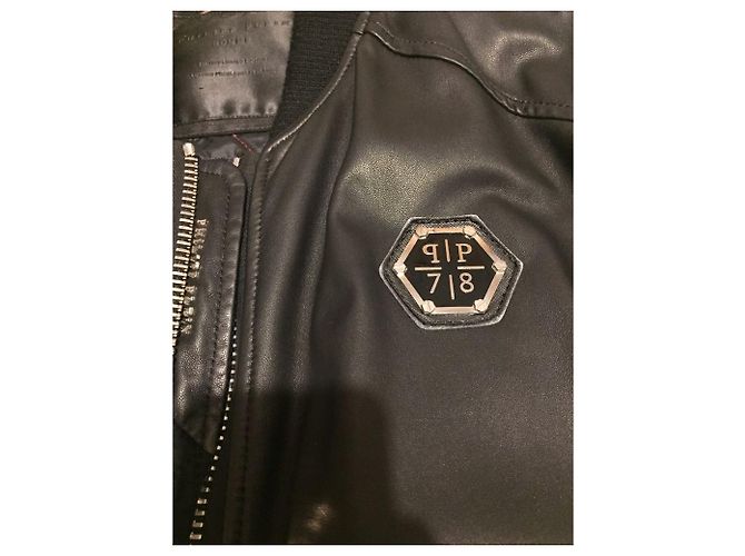 Philipp Plein Lederjacke Schwarz - Ansicht 5