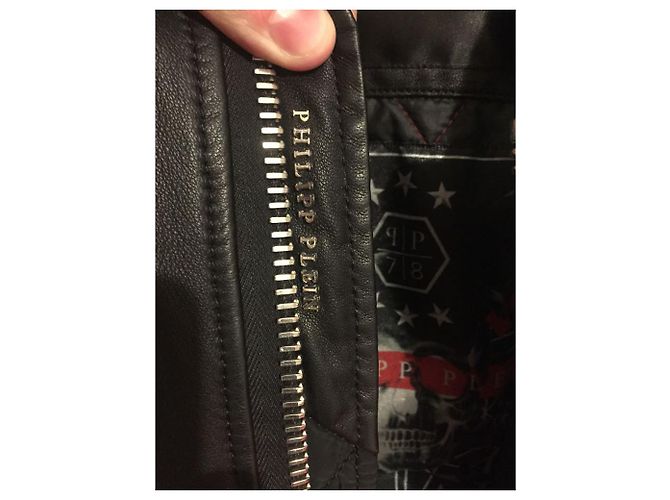 Philipp Plein Lederjacke Schwarz - Ansicht 6