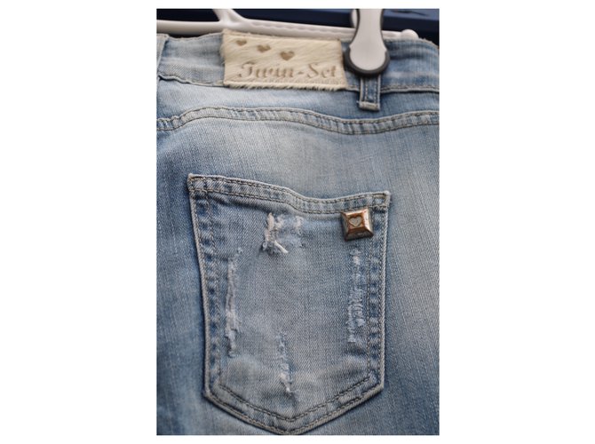 Vaqueros Twin Set Azul Claro Algodón - vista 6