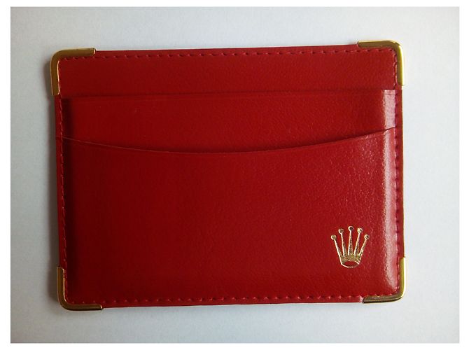 ROLEX ORIGINAL RED LEATHER CARD HOLDER . Code: 101.60.34 - view 3