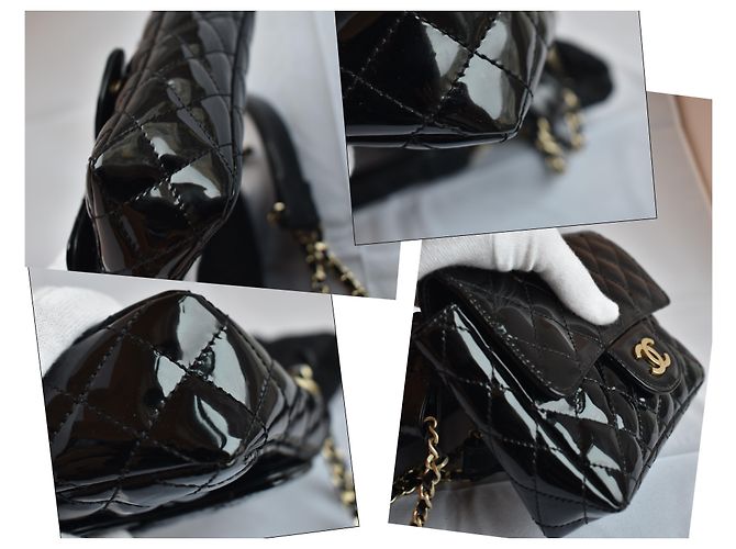 Chanel Zeitlose Minitasche mit Spitzenkupplung Schwarz - Ansicht 19