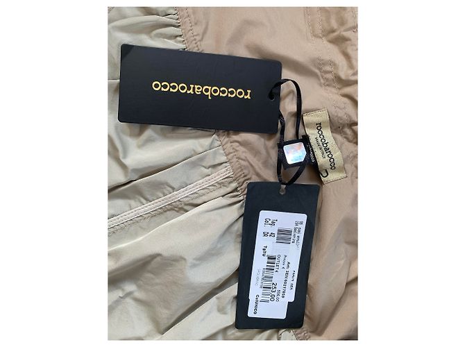 Abrigo Slim ROCCOBAROCCO Marrón Dorado Poliéster Talla M Castaño - vista 3