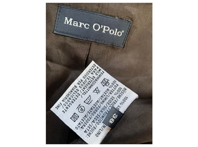 Autre Marque Giacca MARC O’POLO in lino e seta marrone - vista 4