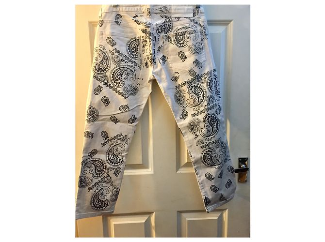 Pierre Balmain Vaqueros cortos con estampado de bandana de Pierre Cardin Blanco Gris antracita - vista 4