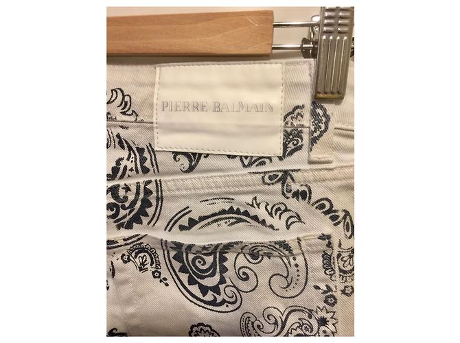 Pierre Balmain Vaqueros cortos con estampado de bandana de Pierre Cardin Blanco Gris antracita - vista 5