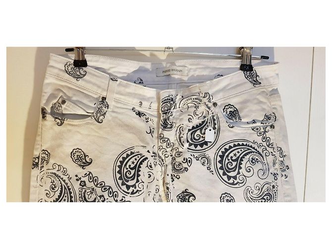 Pierre Balmain Vaqueros cortos con estampado de bandana de Pierre Cardin Blanco Gris antracita - vista 7