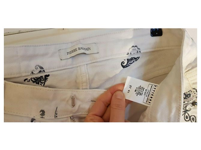 Pierre Balmain Vaqueros cortos con estampado de bandana de Pierre Cardin Blanco Gris antracita - vista 8