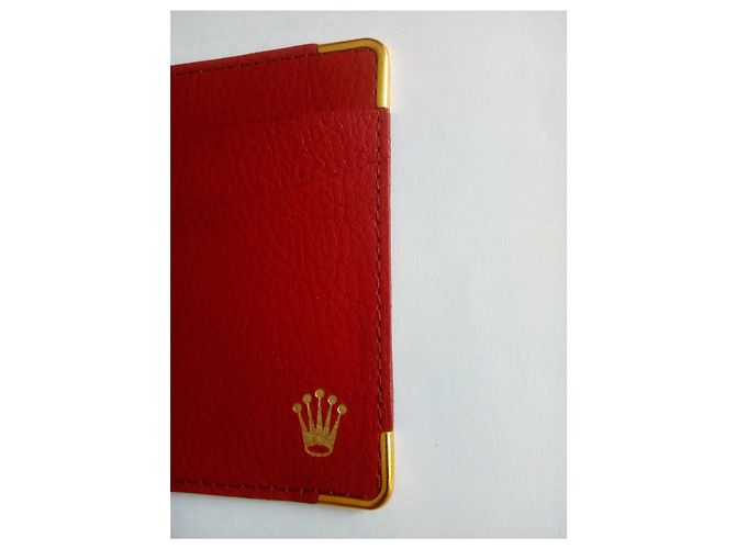 ROLEX ORIGINAL RED LEATHER CARD HOLDER . Code: 101.60.55 - view 3
