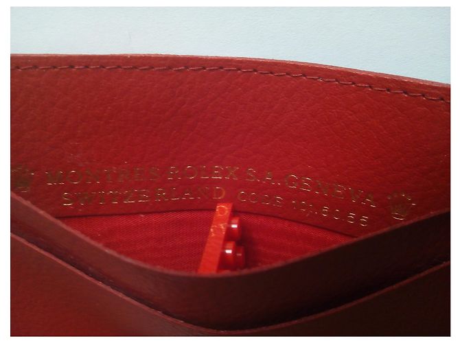 ROLEX ORIGINAL RED LEATHER CARD HOLDER . Code: 101.60.55 - view 8