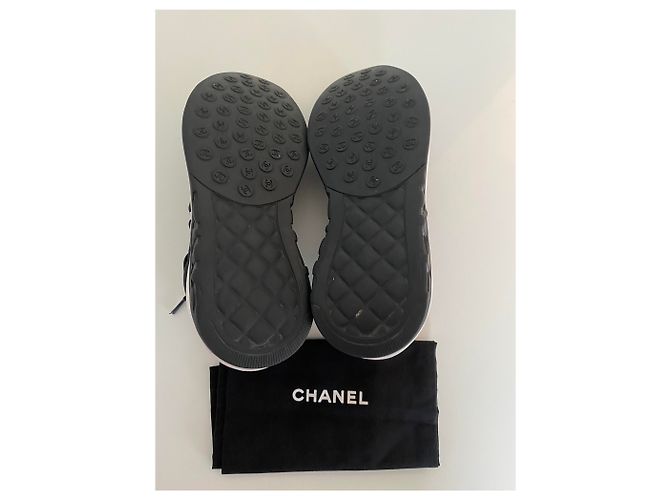 Sneakers Chanel Nero Bianco - vista 2