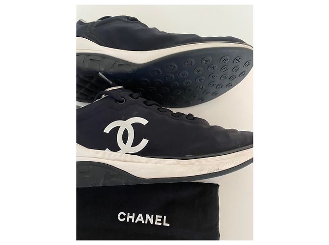 Sneakers Chanel Nero Bianco - vista 6