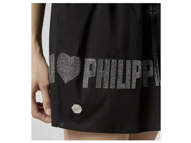 Philipp Plein Kleid aus schwarzer Seide - Ansicht 2