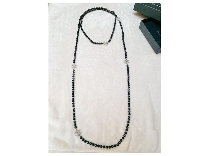 Chanel Iconica collana lunga CC Le 5 Nero - vista 6