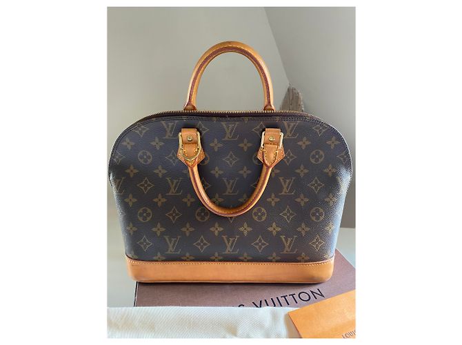Borsa Louis Vuitton Alma MM Monogram Canvas Marrone - vista 4