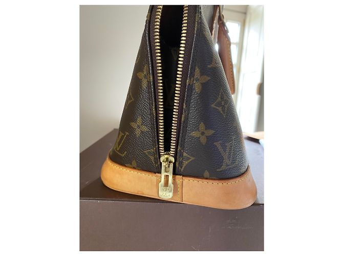Borsa Louis Vuitton Alma MM Monogram Canvas Marrone - vista 6