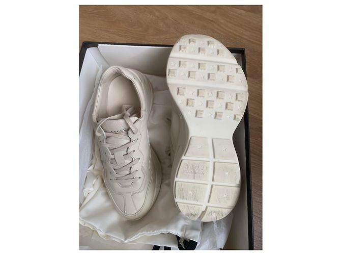 Gucci Sneaker aus Leder Creme 39 - Ansicht 5
