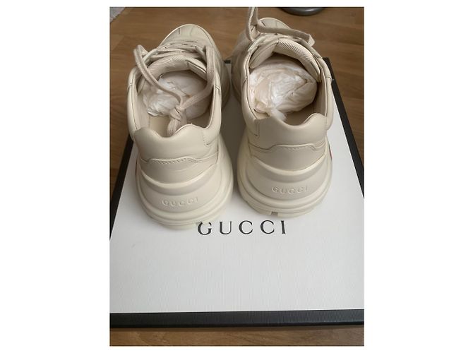 Gucci Sneaker aus Leder Creme 39 - Ansicht 7