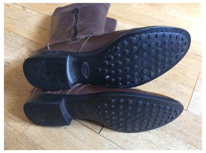 Botas de montar Tod's de piel marrón Castaño - vista 10