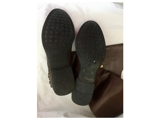 Botas de montar Tod's de piel marrón Castaño - vista 2