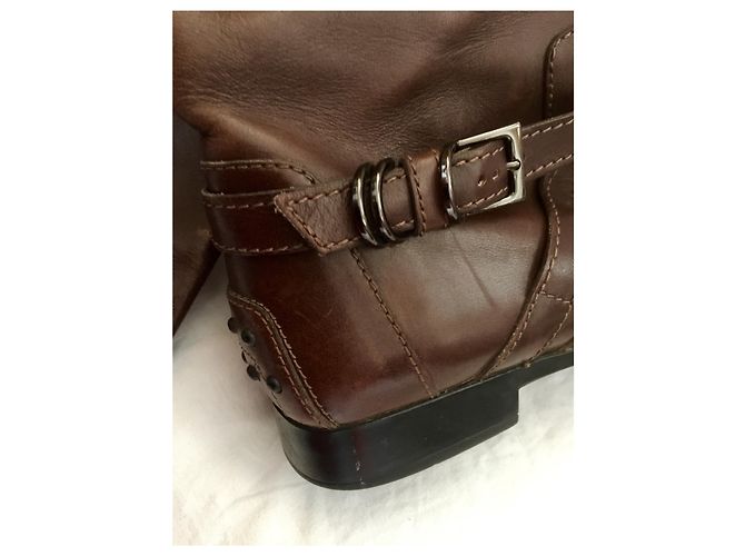 Botas de montar Tod's de piel marrón Castaño - vista 4