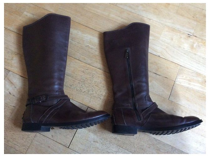 Botas de montar Tod's de piel marrón Castaño - vista 6