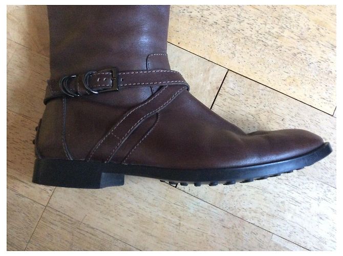 Botas de montar Tod's de piel marrón Castaño - vista 8