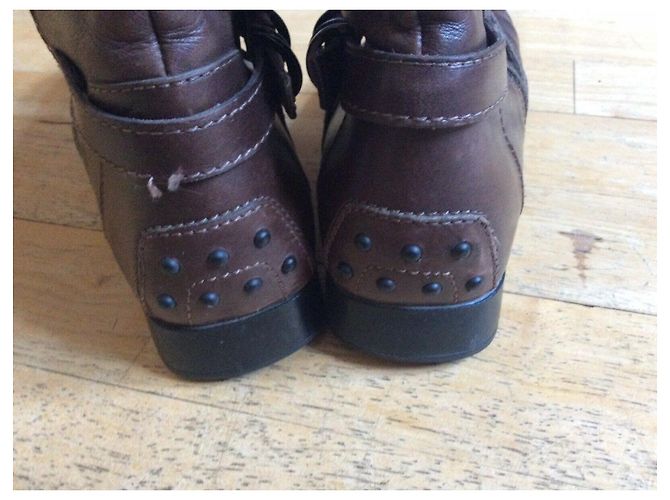 Botas de montar Tod's de piel marrón Castaño - vista 9