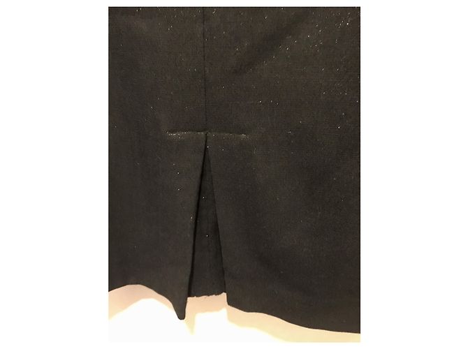 Givenchy Vintage Bleistiftrock Schwarz Metallisch - Ansicht 3