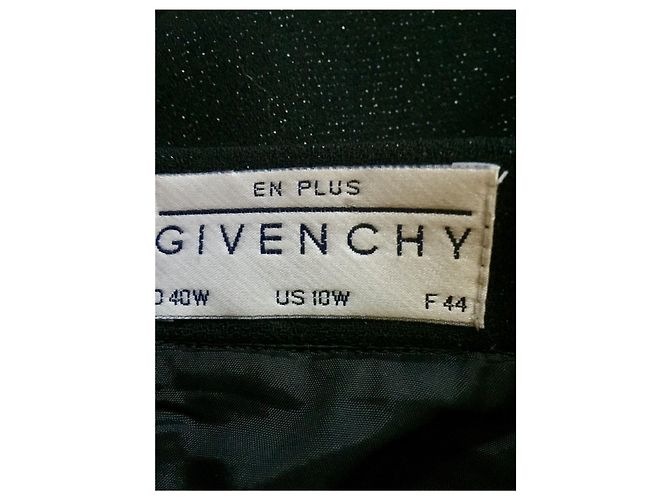 Givenchy Vintage Bleistiftrock Schwarz Metallisch - Ansicht 4