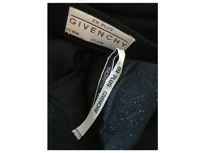 Givenchy Vintage Bleistiftrock Schwarz Metallisch - Ansicht 6