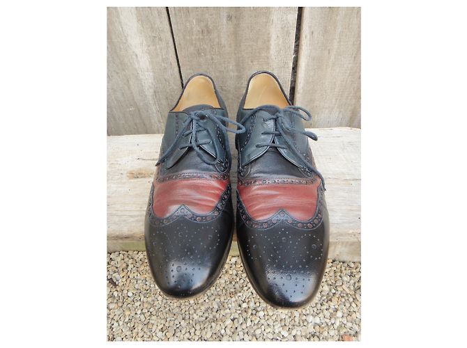 Gucci Richelieu brogue in pelle tricolore 42.5 Multicolore - vista 3