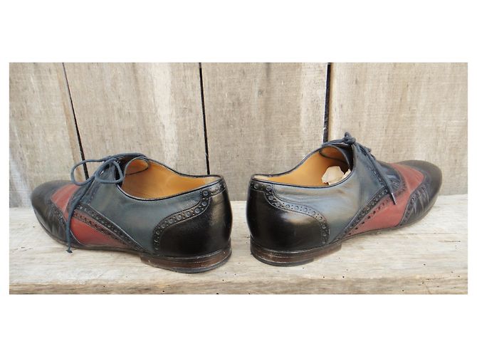 Gucci Richelieu brogue in pelle tricolore 42.5 Multicolore - vista 4