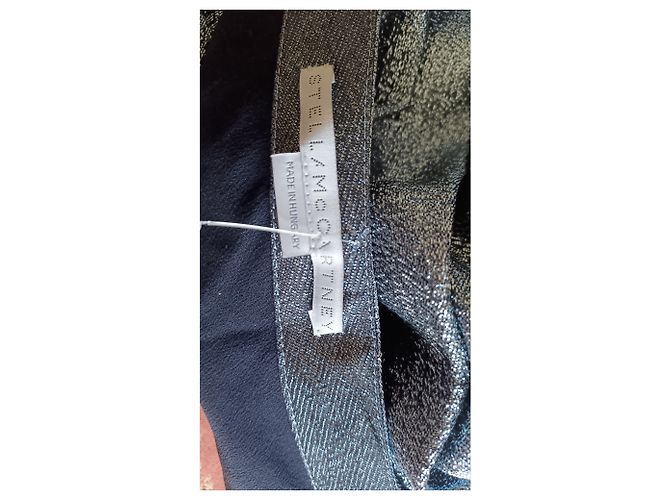 Stella Mc Cartney Stella McCartney Asymmetrisches Abendkleid Silber Seide - Ansicht 2