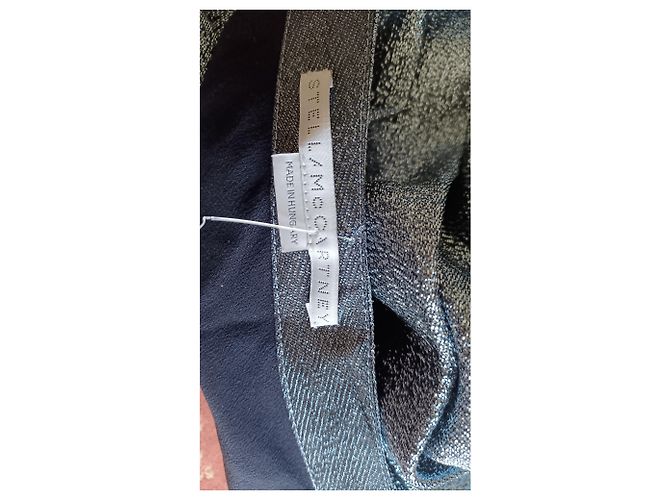 Stella Mc Cartney Stella McCartney Asymmetrisches Abendkleid Silber Seide - Ansicht 3