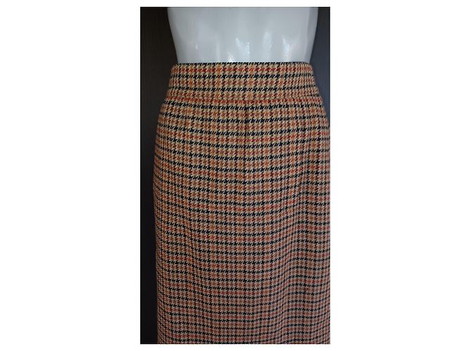 Falda Escada de cachemir con estampado pata de gallo Multicolor - vista 2