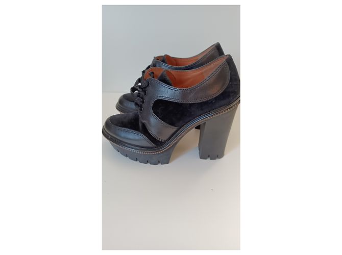 Stivaletti Marc Jacobs in pelle nera con lacci Nero - vista 3