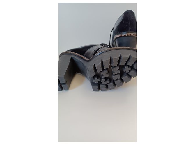 Stivaletti Marc Jacobs in pelle nera con lacci Nero - vista 4