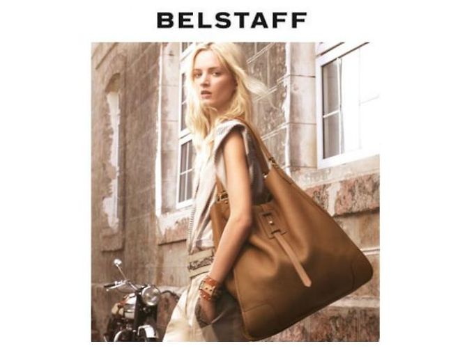 Borsa a mano Belstaff Nottingham in pelle kaki Cachi - vista 2