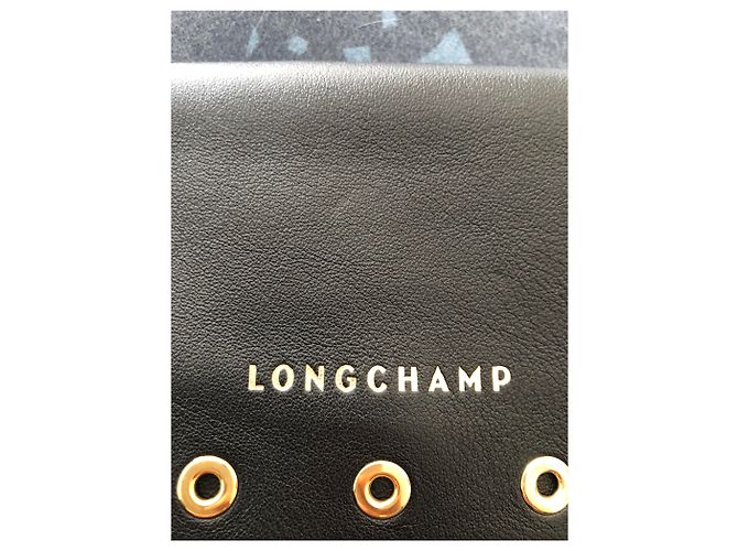 Pochette Longchamp Paris Rock in pelle nera Nero - vista 10