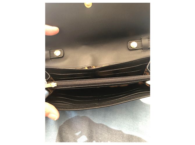 Pochette Longchamp Paris Rock in pelle nera Nero - vista 2