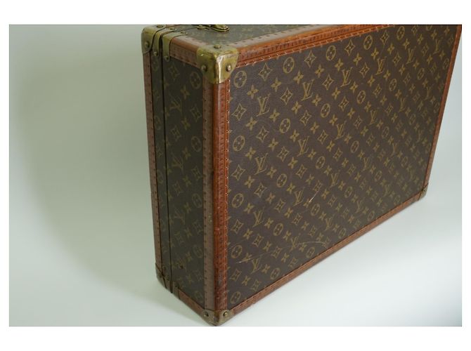Louis Vuitton Bisten 55 valigia in tela monogram e marrone - vista 2