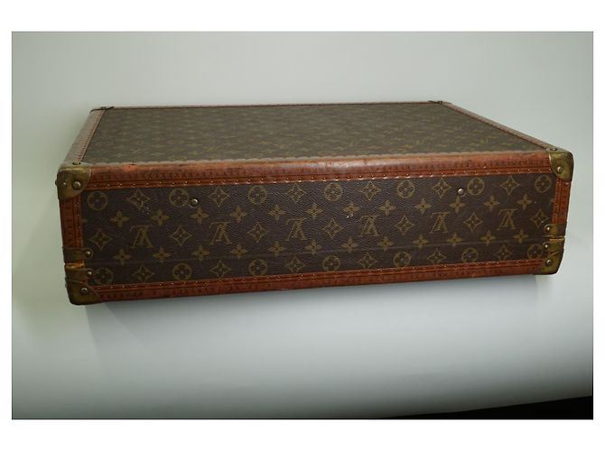 Louis Vuitton Bisten 55 valigia in tela monogram e marrone - vista 5