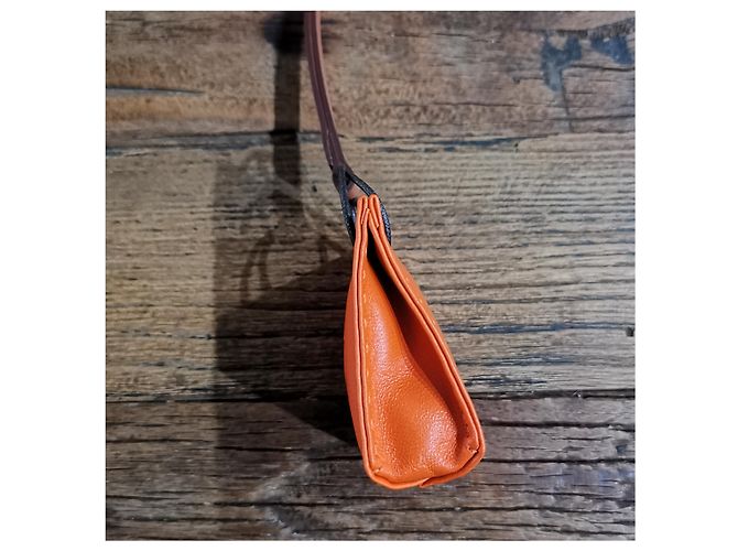 Charm per borsa Hermès Paper Bag Arancione Pelle - vista 4