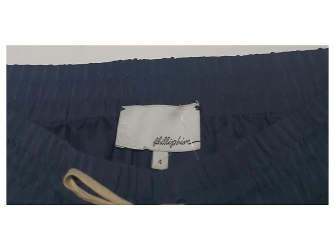 Pantaloncini 3.1 Phillip Lim in seta blu - vista 4