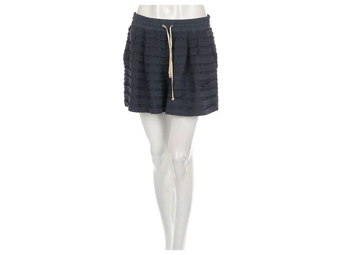 Pantaloncini 3.1 Phillip Lim in seta blu - vista 5